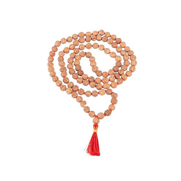 6mm Himalayan Panchmukhi Rudraksha Mala (108+1 Beads) – Certified Handcrafted Japa Mala for Meditation, Healing & Spiritual Growth