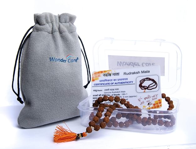 6mm Himalayan Panchmukhi Rudraksha Mala (108+1 Beads) – Certified Handcrafted Japa Mala for Meditation, Healing & Spiritual Growth